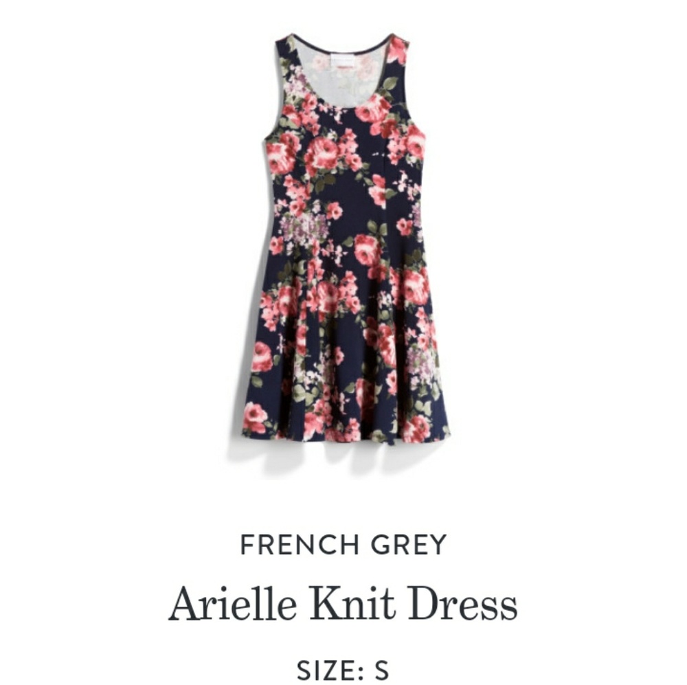 French grey knit dress